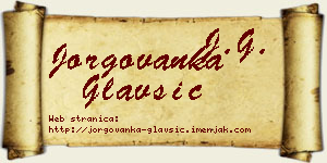 Jorgovanka Glavšić vizit kartica